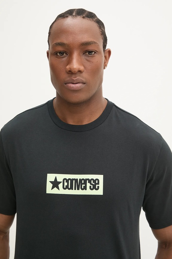 Converse t-shirt in cotone nero 10027995.A01