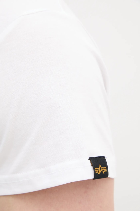 Pamučna majica Alpha Industries Naval T BP bijela 156536