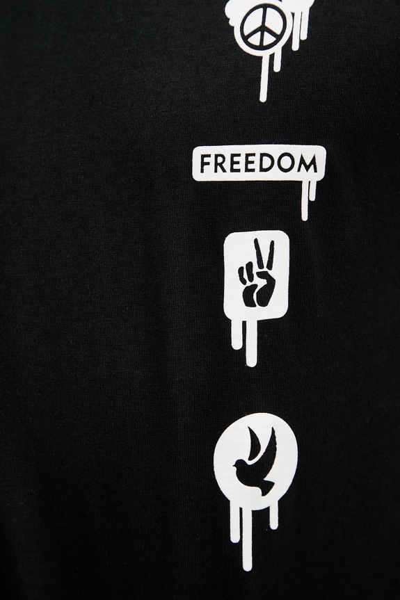 Alpha Industries t-shirt bawełniany Freedom T czarny 156539