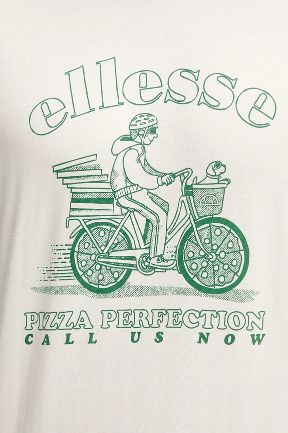 Ellesse t-shirt bawełniany Mellino SHZ21848 beżowy