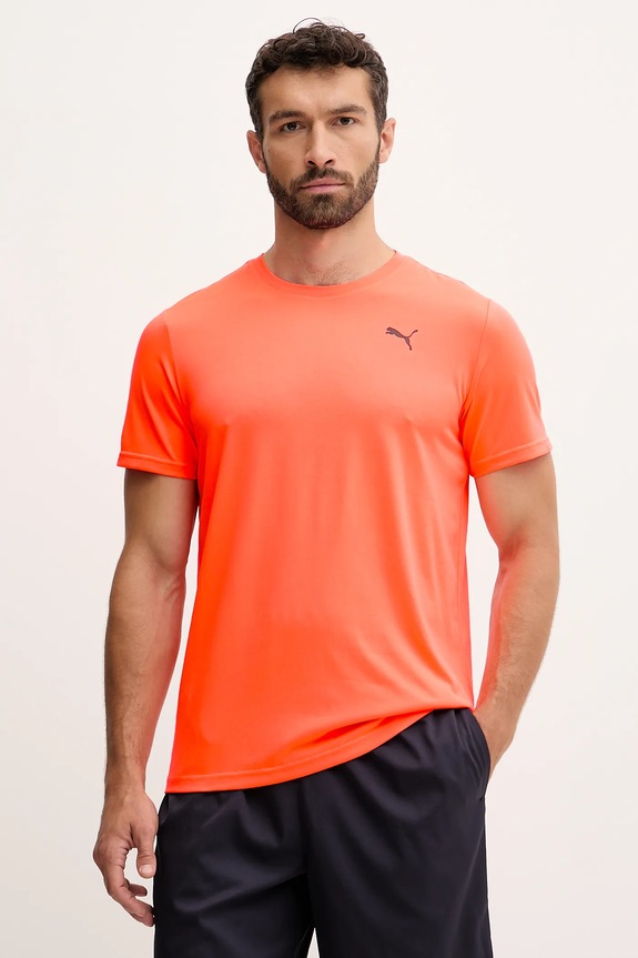 Tréningové tričko Puma Essentials Solid cat Tee jednofarebný oranžová 525908