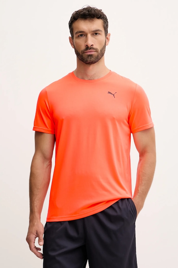 Tréningové tričko Puma Essentials Solid cat Tee jednofarebný oranžová 525908