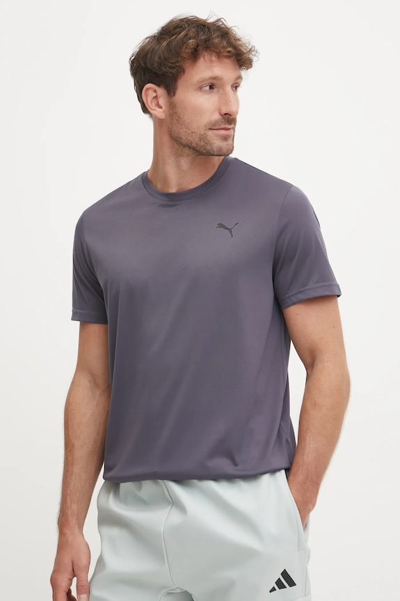 Puma t-shirt treningowy Essentials Solid cat Tee regular szary 525908