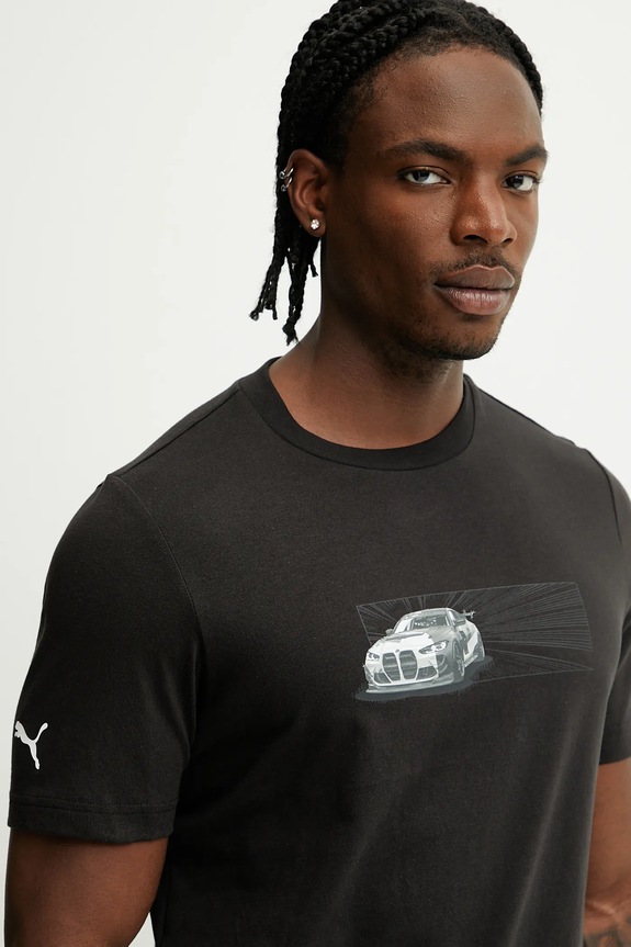 Puma pamut póló BMW MMS CAR fekete 630624