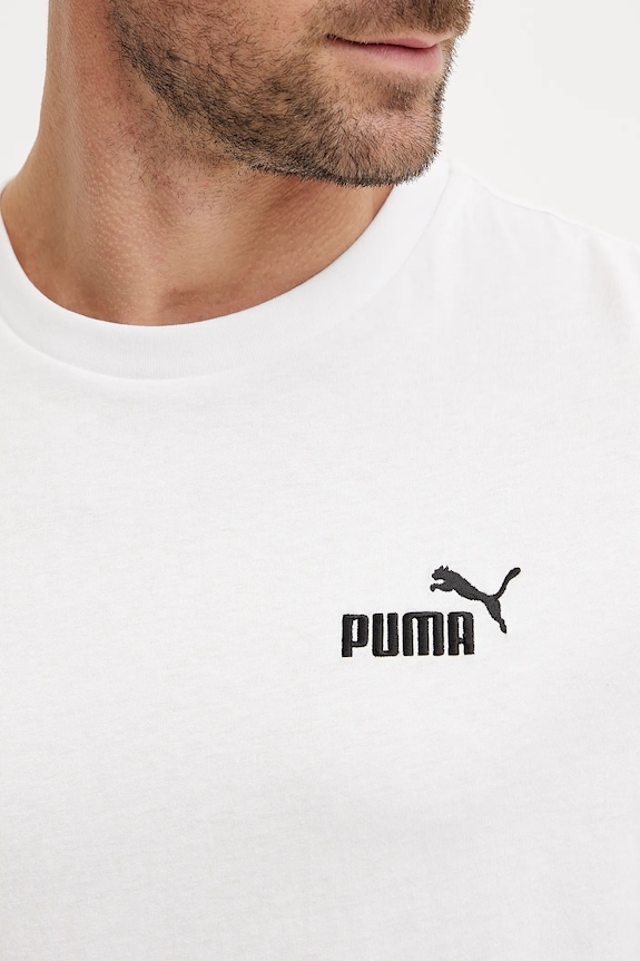 Bavlnené tričko Puma Essential Logo 682534 biela