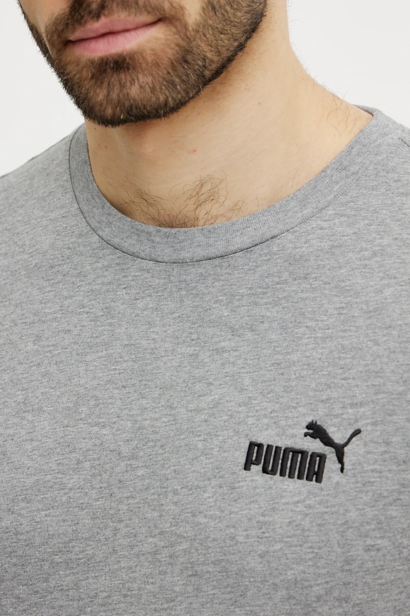 Хлопковая футболка Puma Essential Logo 682534 серый