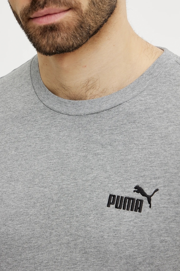 Хлопковая футболка Puma Essential Logo 682534 серый