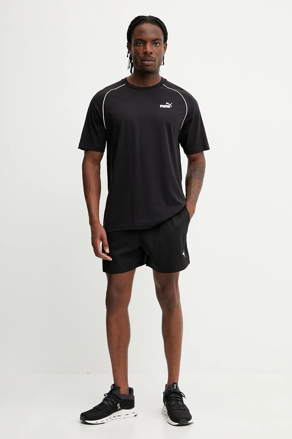 Bombažna kratka majica 684616 črna SS25