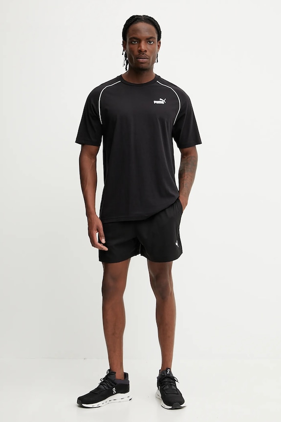 Bombažna kratka majica 684616 črna SS25