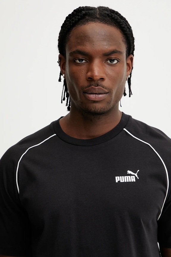 Bombažna kratka majica črna 684616