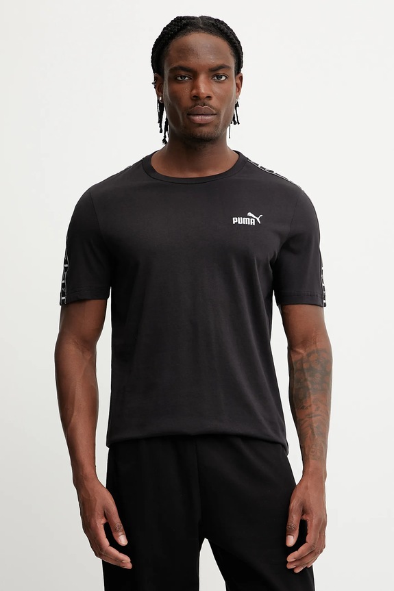 Βαμβακερό μπλουζάκι Puma βαμβάκι μαύρο 684674