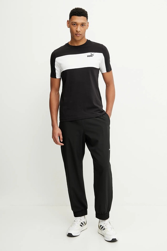 Βαμβακερό μπλουζάκι Puma 684685 μαύρο SS25