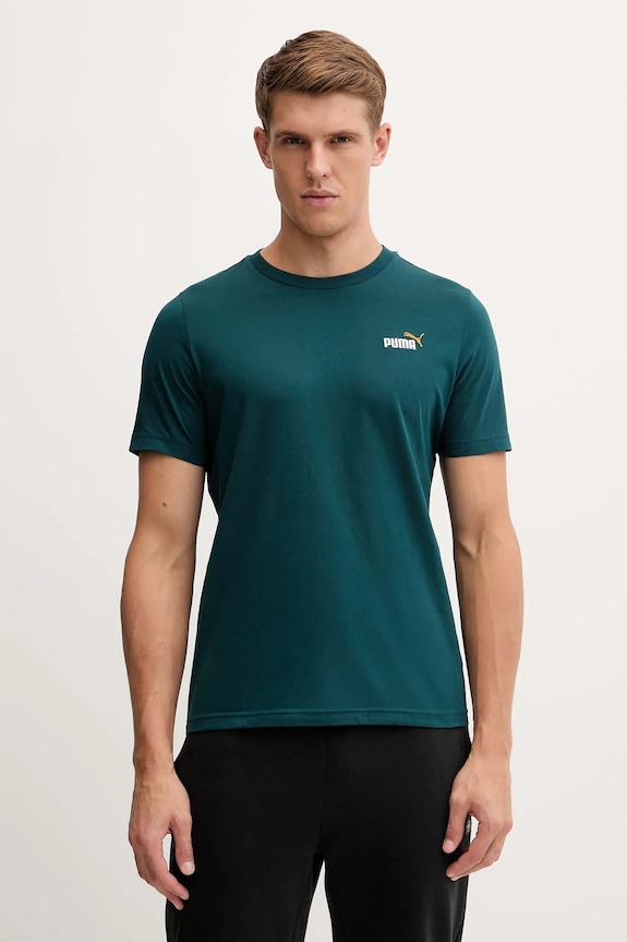 Бавовняна футболка Puma зелений 684717
