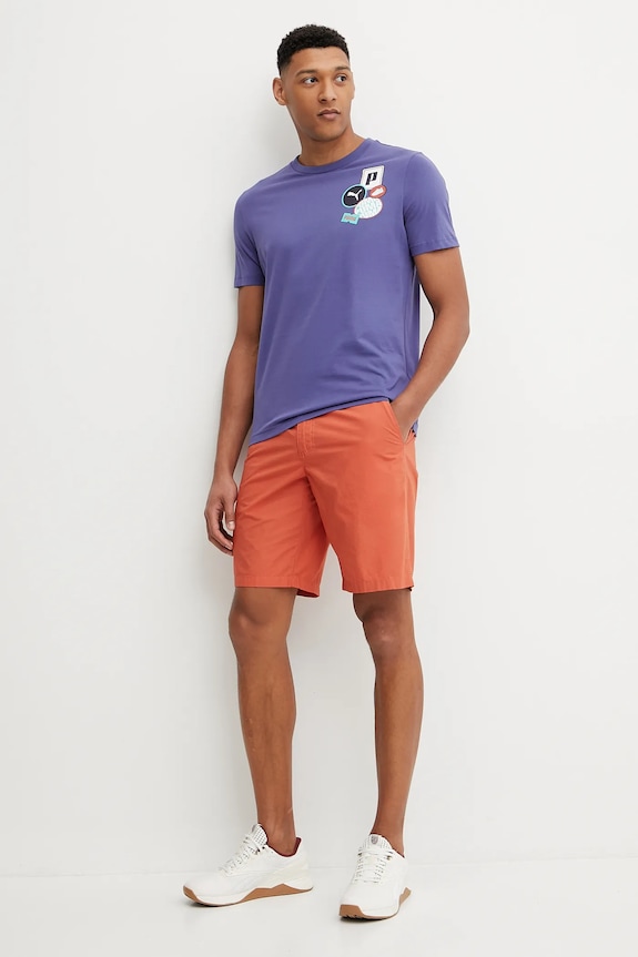 Puma pamut póló GRAPHICS Icon 684829 lila SS25