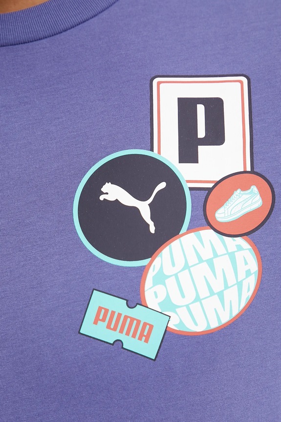 Puma pamut póló GRAPHICS Icon 684829 lila