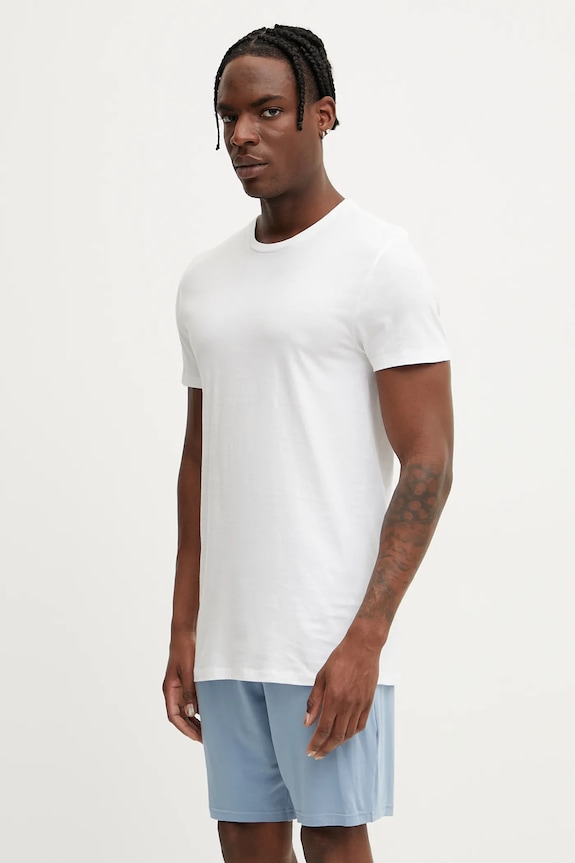 Βαμβακερό lounge t-shirt Calvin Klein Underwear 3-pack κανονικό λευκό LV00NB4051