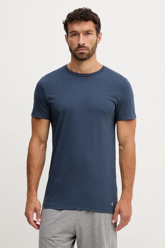 Ρούχα Βαμβακερό lounge t-shirt Calvin Klein Underwear 3-pack LV00NB4051 τιρκουάζ