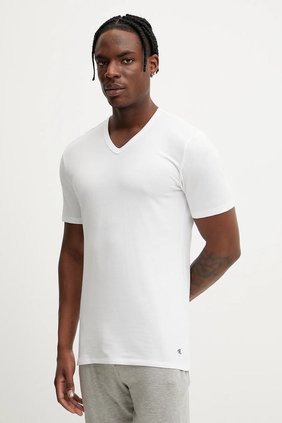 Μπλουζάκι Calvin Klein Underwear 3-pack slim λευκό LV00NB4186