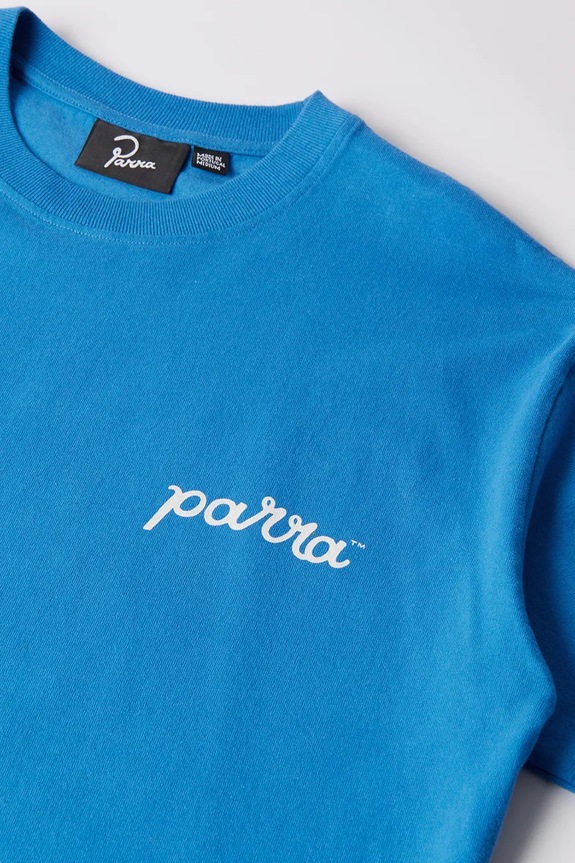 Clothing by Parra cotton t-shirt The blob 53215. blue