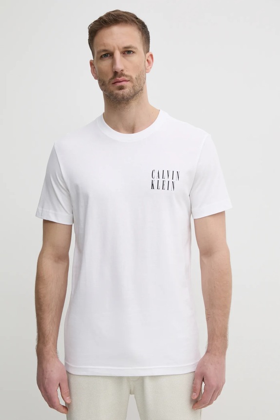 Odzież Calvin Klein Jeans t-shirt bawełniany J30J327478 biały