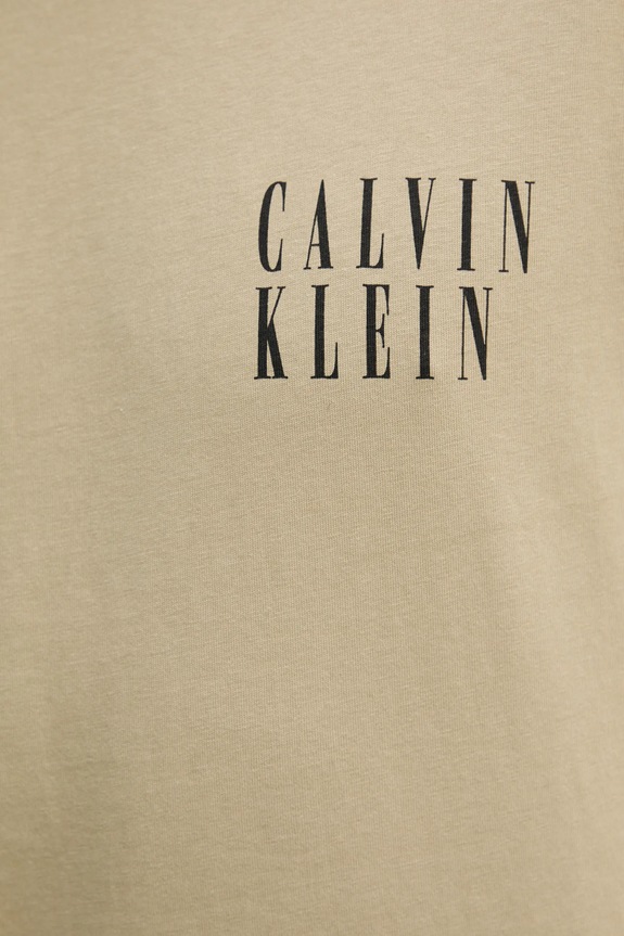 Βαμβακερό μπλουζάκι Calvin Klein Jeans πράσινο J30J327478