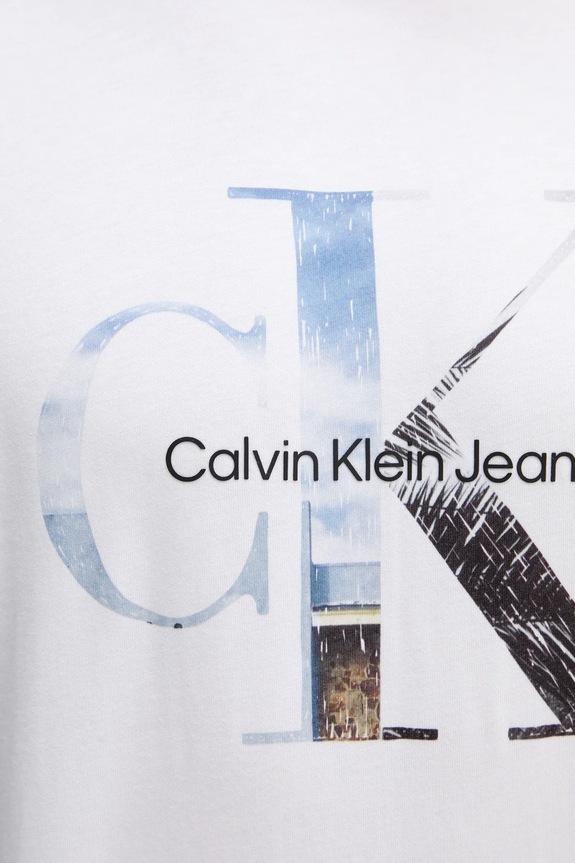 Calvin Klein Jeans tricou din bumbac J30J327483 alb