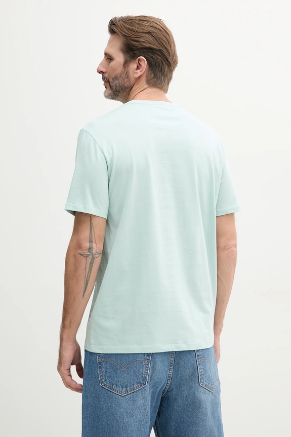 Oblečenie Bavlnené tričko Calvin Klein Jeans LV040EM286 tyrkysová