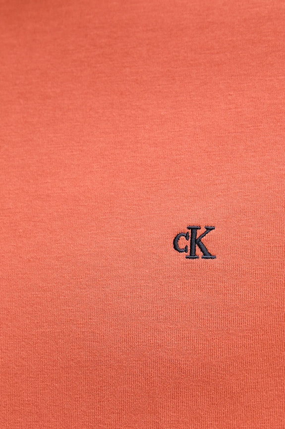 Pamučna majica Calvin Klein Jeans narančasta LV040HM265