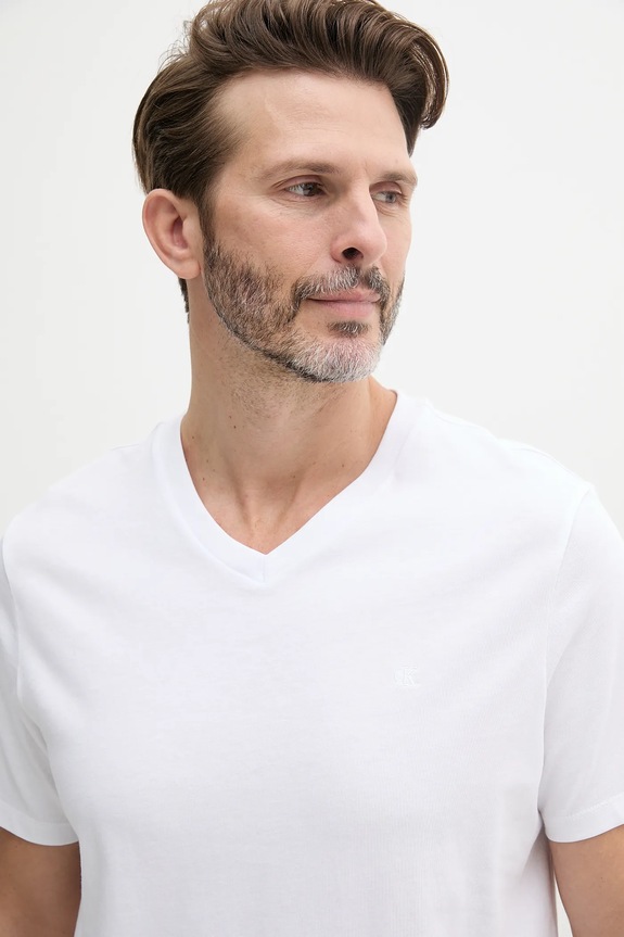 Calvin Klein Jeans t-shirt bawełniany biały LV040HM298