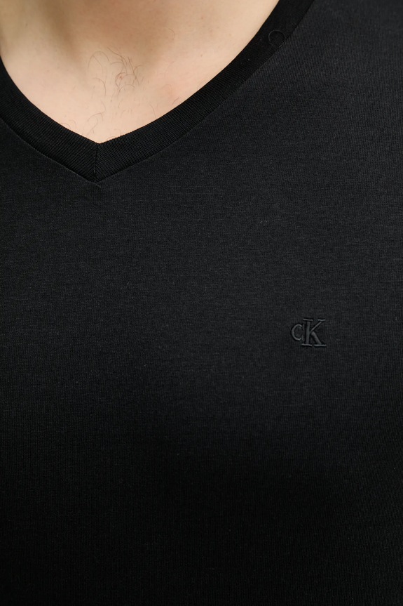 Bombažna kratka majica Calvin Klein Jeans LV040HM298 črna