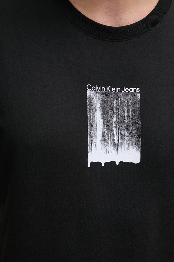 Bavlněné tričko Calvin Klein Jeans J30J327522 černá