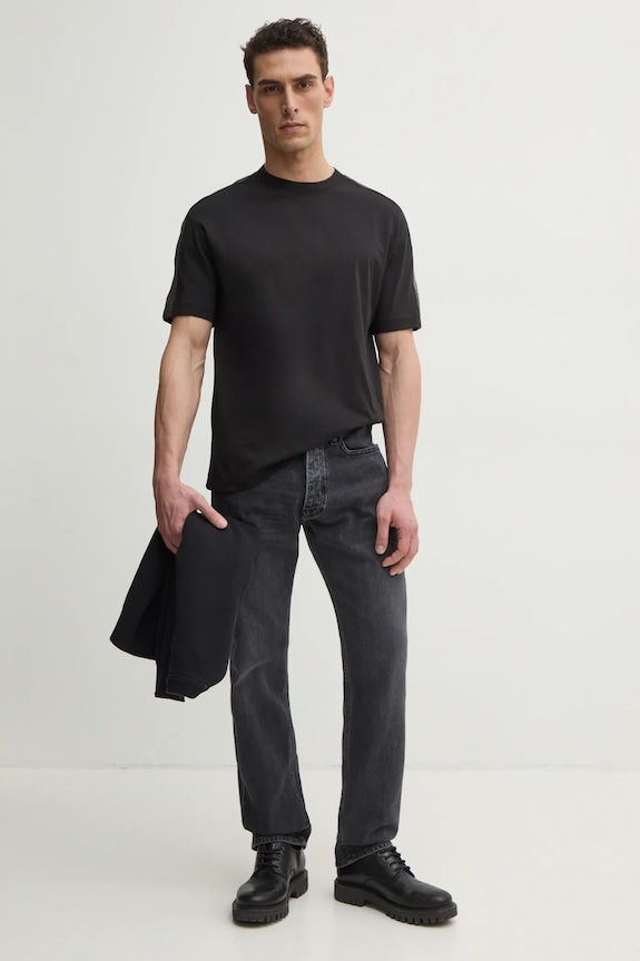 Calvin Klein Jeans tricou din bumbac J30J327237 negru SS25