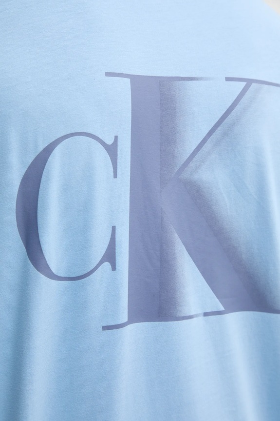 Bavlnené tričko Calvin Klein Jeans J30J327475 modrá