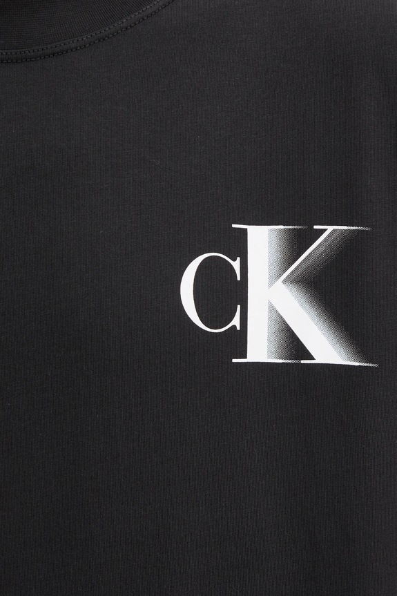 Bombažna kratka majica Calvin Klein Jeans J30J327475 črna