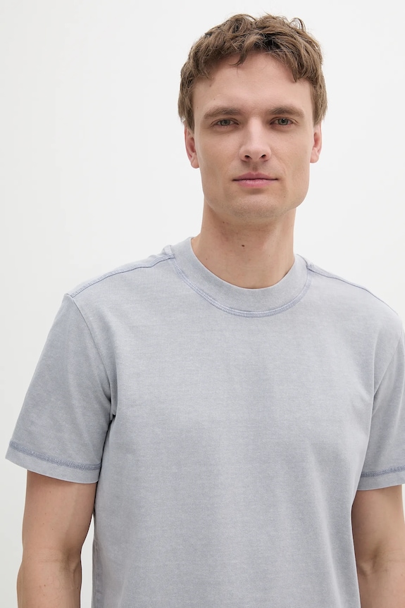 Βαμβακερό μπλουζάκι Calvin Klein Jeans μπλε J30J327267