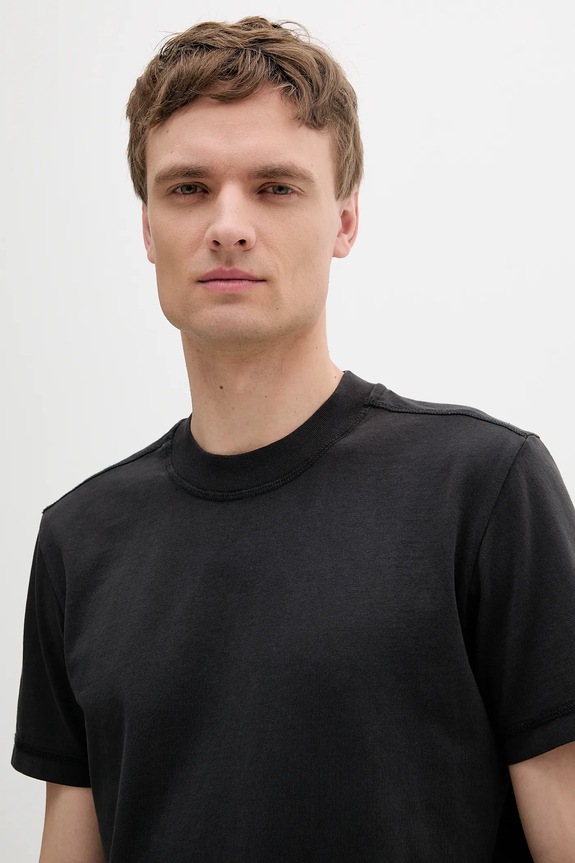 Βαμβακερό μπλουζάκι Calvin Klein Jeans μαύρο J30J327267