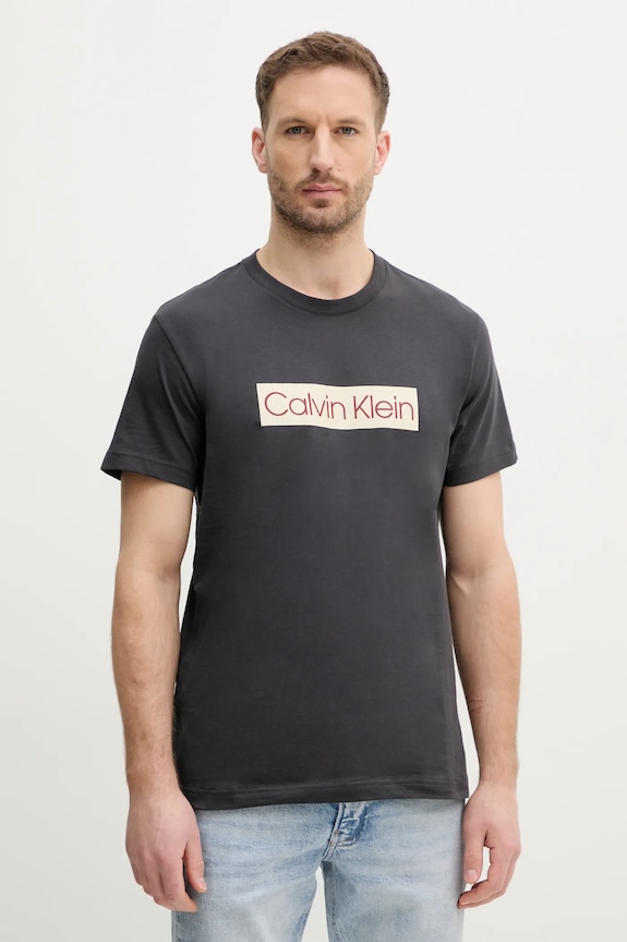 Calvin Klein Jeans tricou din bumbac print gri J30J327472