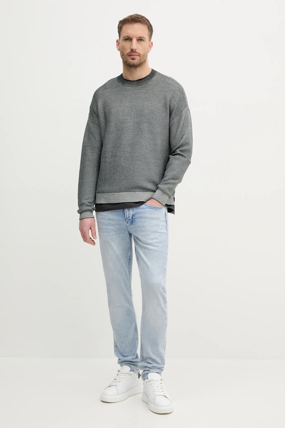 Calvin Klein Jeans tricou din bumbac J30J327472 gri SS25