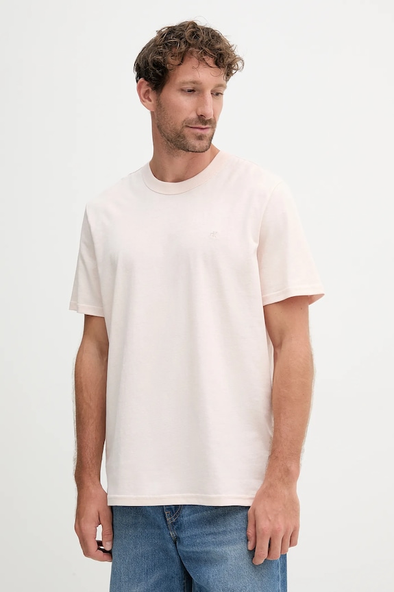 Tričko Calvin Klein Jeans kulatý béžová LV04RB007G