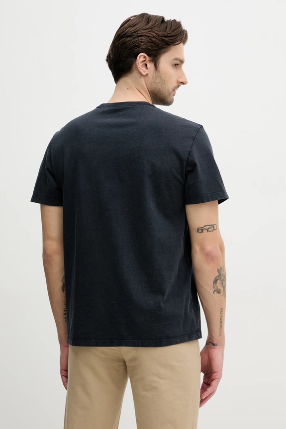 Ρούχα Βαμβακερό μπλουζάκι Calvin Klein Jeans LV04RB824G σκούρο μπλε