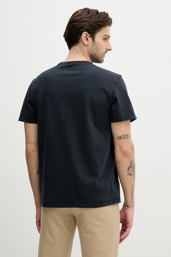 Ρούχα Βαμβακερό μπλουζάκι Calvin Klein Jeans LV04RB824G σκούρο μπλε