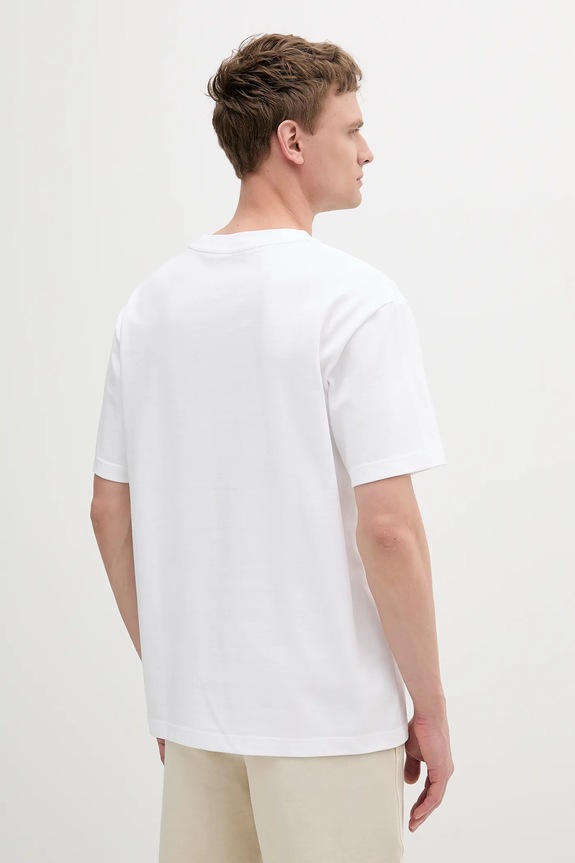 Ρούχα Βαμβακερό μπλουζάκι Calvin Klein Jeans LV04RAB811 λευκό