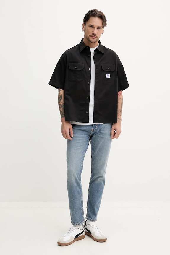 Karl Lagerfeld Jeans kratka majica moška z bombažem A2M17072 bela AA00