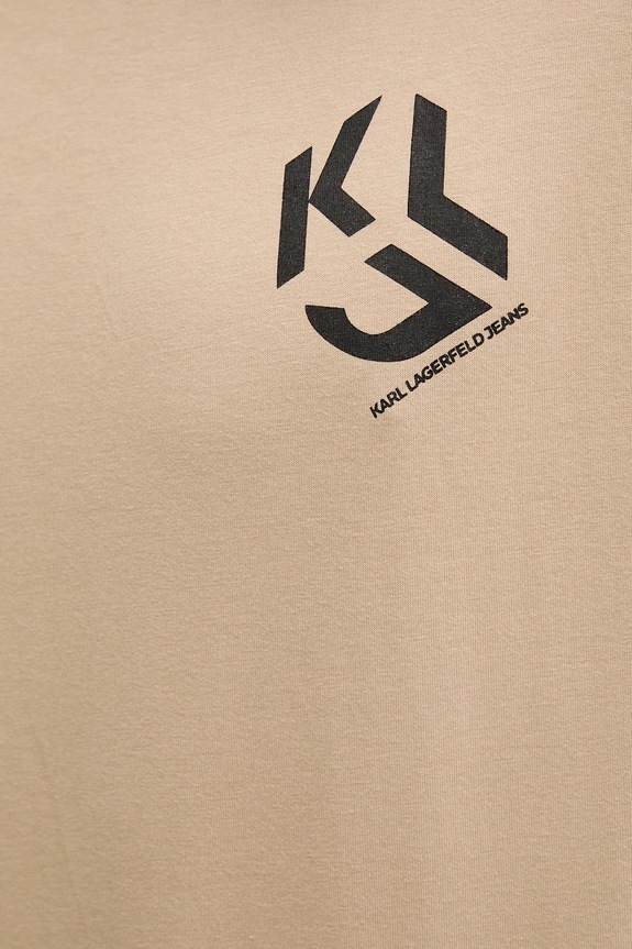 Karl Lagerfeld Jeans t-shirt męski z bawełny A2M17072 beżowy