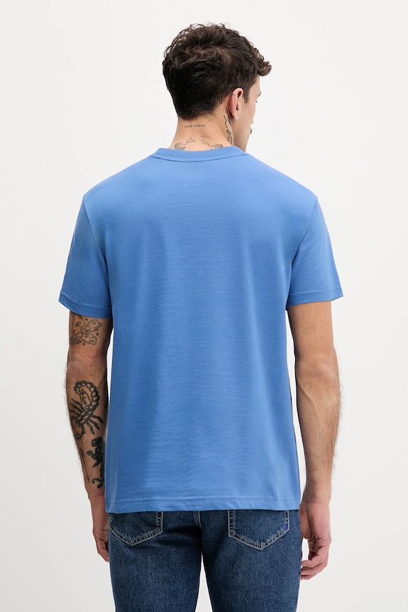 Odzież Karl Lagerfeld Jeans T-shirt męski z bawełną A2M17072 fioletowy