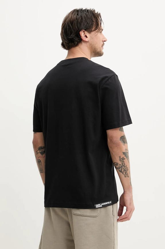 Oblačila Bombažna kratka majica Karl Lagerfeld Jeans A2M17050 črna