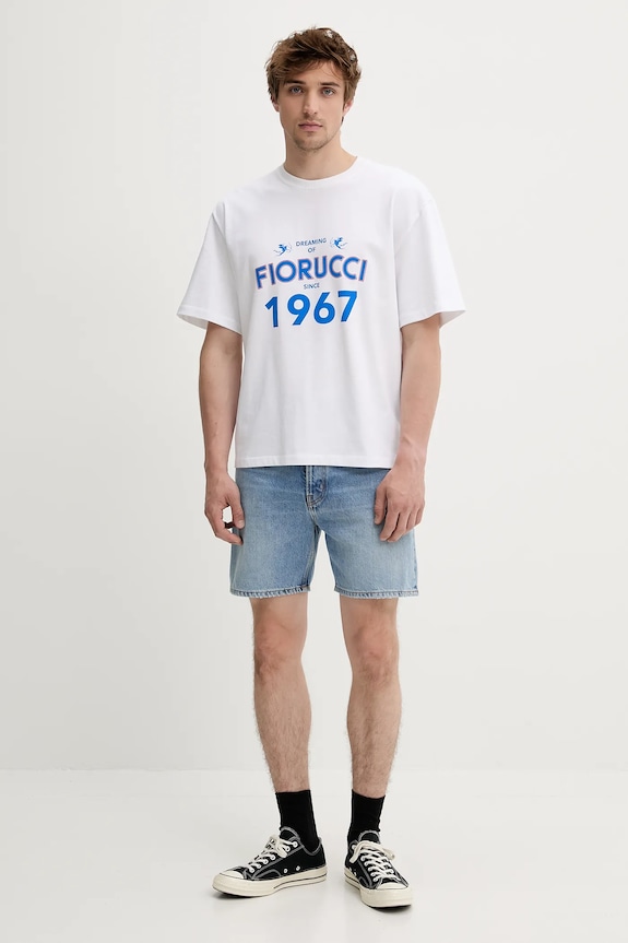 Bavlnené tričko Fiorucci White Dreaming 1967 Print Boxy Fit T-Shirt M02SMTSH103CJ01WH08 biela SS25