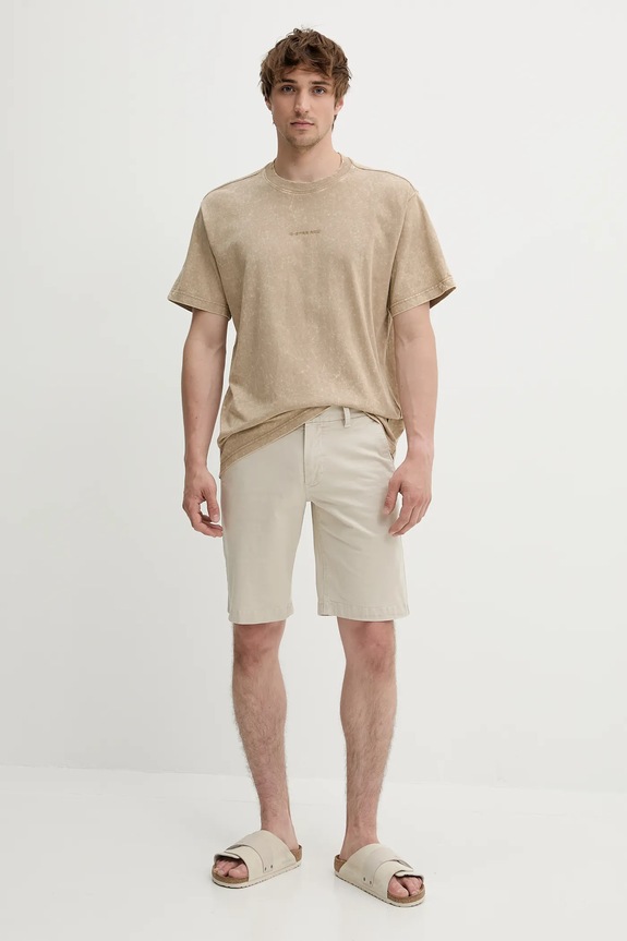 G-Star tricou din bumbac D25964.C756 bej AW25