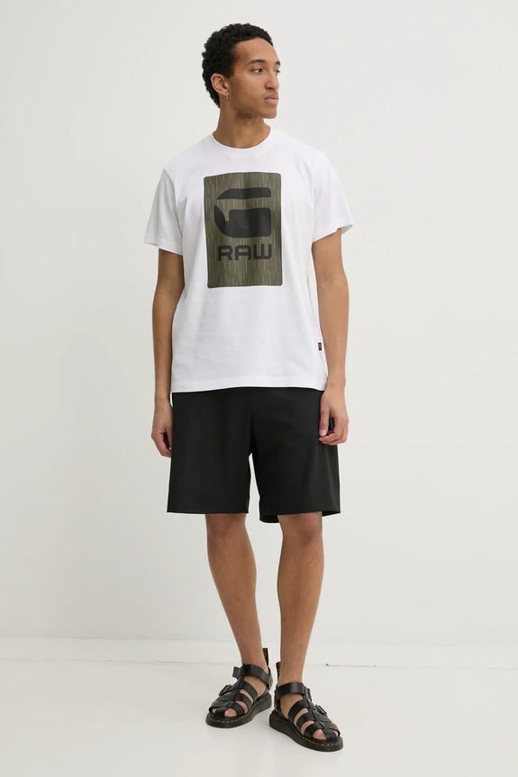 G-Star tricou din bumbac D26478.C336 alb AW25