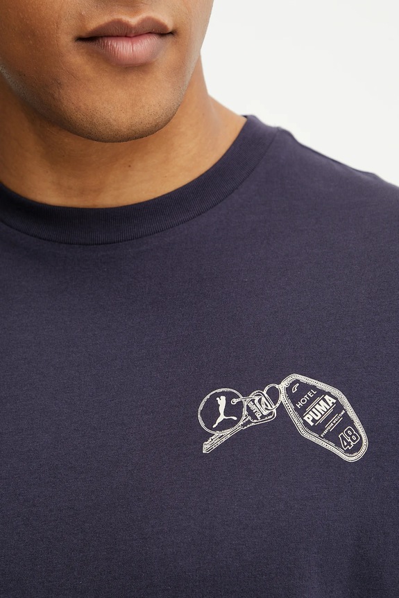 Puma t-shirt in cotone blu navy 629636